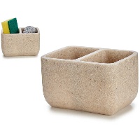 Porte-éponges double 12 x 11 x 9 cm avec accessoires