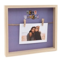 Cadre photo Friends avec pinces à photos 10 x 15 cm - DCasa