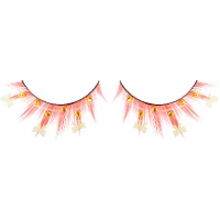 Faux cils rouges avec noeud de Noël