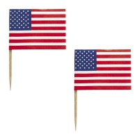 Pics pour le drapeau des Etats-Unis 6,5 cm - 30 pcs.