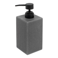 Distributeur de savon rayé gris de 18,5 cm