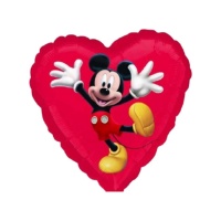 Ballon Mickey en forme de coeur 45cm - Anagramme