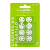 Pointes de pression en plastique de 1,5 cm - Castelltort - 8 paires