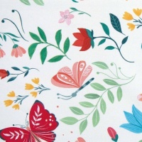 Tissu de popeline de coton Chemin des papillons - Katia