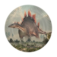 Assiettes dinosaures jurassiques 18 cm - 8 pcs.
