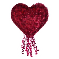 Piñata 3D à coeur rouge - 40 x 40 x 20