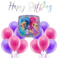 Pack de décoration de fête Shimmer and Shine - 22 pièces