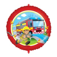 Pompiers en action Ballon rond de 46 cm