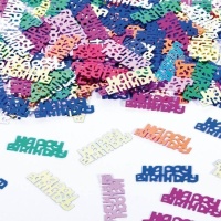 Confetti Happy Birthday de couleur métallique 14 grammes