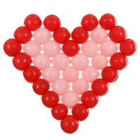 Filets pour ballons en forme de coeur de 63 x 58 cm