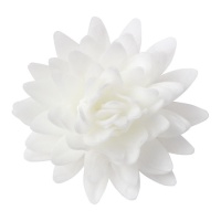 Galettes de fleurs de lotus blanches 5,5 cm - Dekora - 18 pcs.
