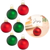 Boule de Noël pour carte de visite 4 x 5,5 cm - 6 pcs.