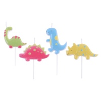 Bougies dinosaures - PME - 4 pcs.