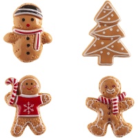 Figurines pour galette des rois - bonshommes en pain d'épice, 3 à 3,5 cm - Dekora - 50 unités