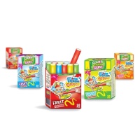 Boîte de chewing-gums aux couleurs assorties et aux saveurs variées 35 g - 1 unité