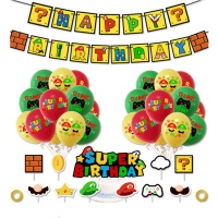 Kit de ballons, guirlandes et toppers Super Mario - Monkey Business - 27 pcs.