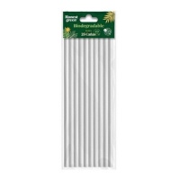 Pailles en papier blanc biodégradable de 20 cm - Honest Green - 25 pcs.