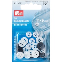 Boutons de 9 et 11 cm pour chemises - Prym - 20 pcs.