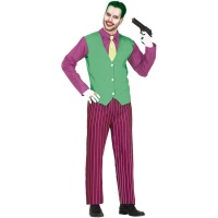 Jocular Joker Villain Costume pour hommes
