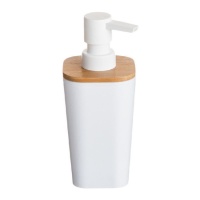 Distributeur de savon en bambou blanc 17,5 cm