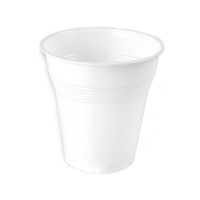 Gobelets en plastique blanc de 80 ml - 30 pièces.