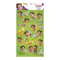 Stickers pailletés Dora l'exploratrice - 1 feuille