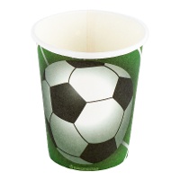 Gobelets Football ballon sur pelouse - 8 unités