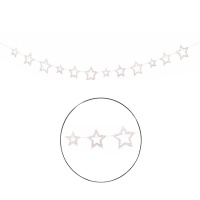 Guirlande d'étoiles irisées - 1,82 m