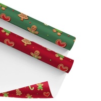 Papier d'emballage Sweet Christmas 0,7 x 2 m - 1 pc.