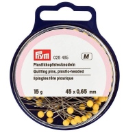 Epingles à tête en plastique jaune 45 x 0,65 mm - Prym - 15 gr