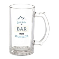 Chope de bière de 500 ml Je suis plus un homme de bar que de montagne - DCasa