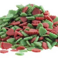 Sapin de Noël rouge et vert saupoudré 1 kg - Dekora