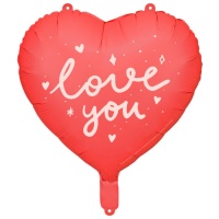 Ballon Love you coeur rouge 45 cm - Partydeco