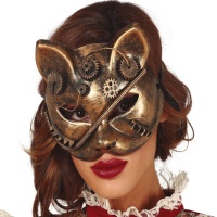 Masque de chat steampunk