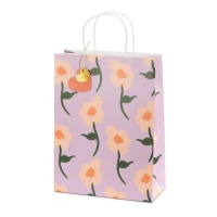 32 x 24 x 10 cm sac cadeau de fleurs peintes - 1 pc.