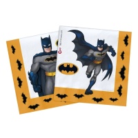 Serviettes de table compostables Batman 16,5 x 16,5 cm - 30 unités