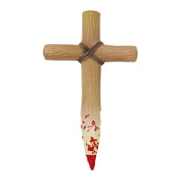 Croix vampire sanglant, 30 cm
