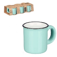 Tasse de 100 ml simple avec bordure - 6 pièces