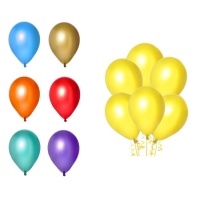 Ballons en latex de 30 cm de couleur métallique - 10 pcs.