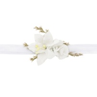 Bracelet de demoiselle d'honneur à fleurs blanches