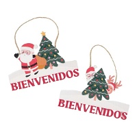 Pendentif de Père Noël bienvenu de 18,5 x 12,5 cm