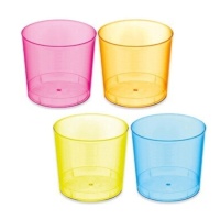 Gobelets en plastique de 330 ml en couleurs mojito assorties - 10 pièces.