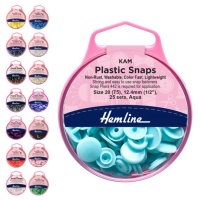 Boutons-pression en plastique de 1,24 cm - Hemline - 25 paires