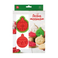 Set de découpe et d'emboutissage de boules de Noël - Decora - 3 pcs.