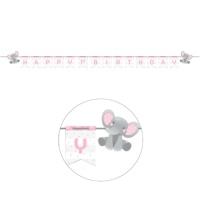 Couronne bébé fille éléphant 2.49 m