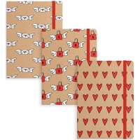 Cahier de bricolage Coeurs Amour 14,5 x 10,5 cm - 1 unité
