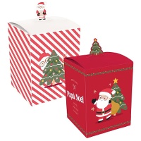 Boîte cadeau de 20 x 15 cm de Père Noël - 1 unité