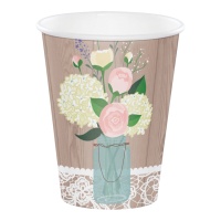 Verres de mariage rustiques 354 ml - 8 unités