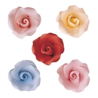 Figurines en sucre rose coloré 4 cm - Dekora - 36 unités