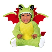 Costume de dragon vert avec ailes pour bébés